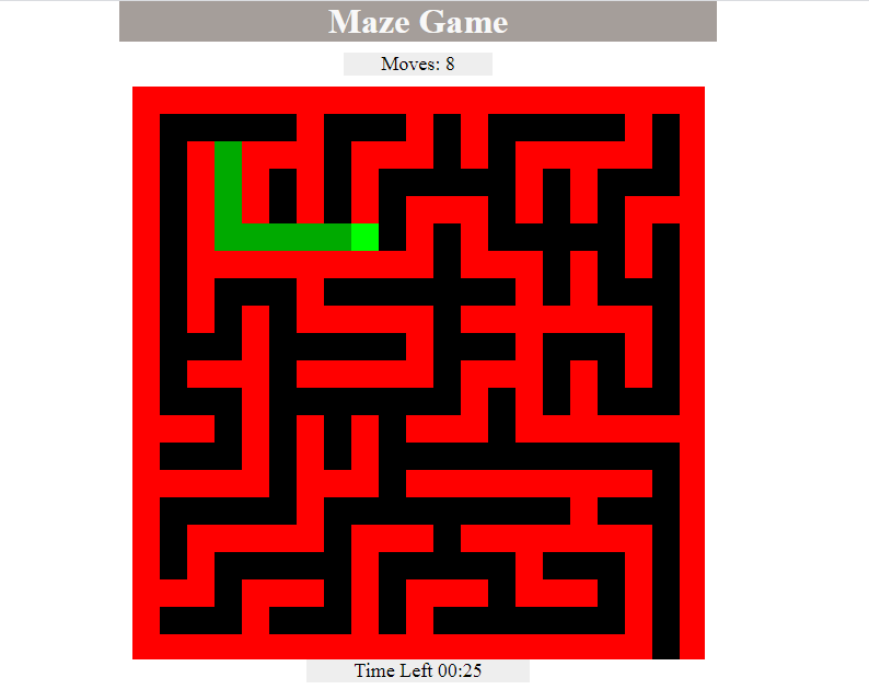 Maze Game Using JavaScript SourceCodester