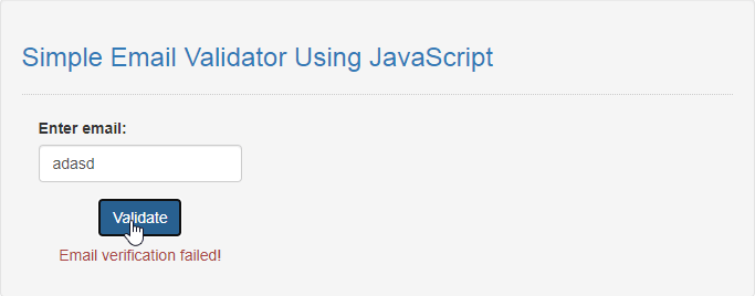 Simple Email Validator Using JavaScript Free Source Code Projects and