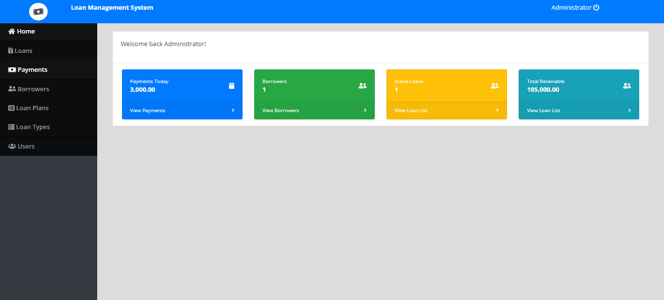 Loan Management System using PHP/MySQL with Source Code SourceCodester