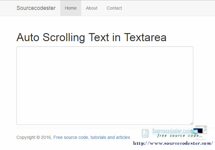 Auto Scrolling Text in Textarea Free source code, tutorials and articles