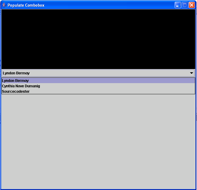 Populate/Load Database Records into a Combobox using Java SourceCodester
