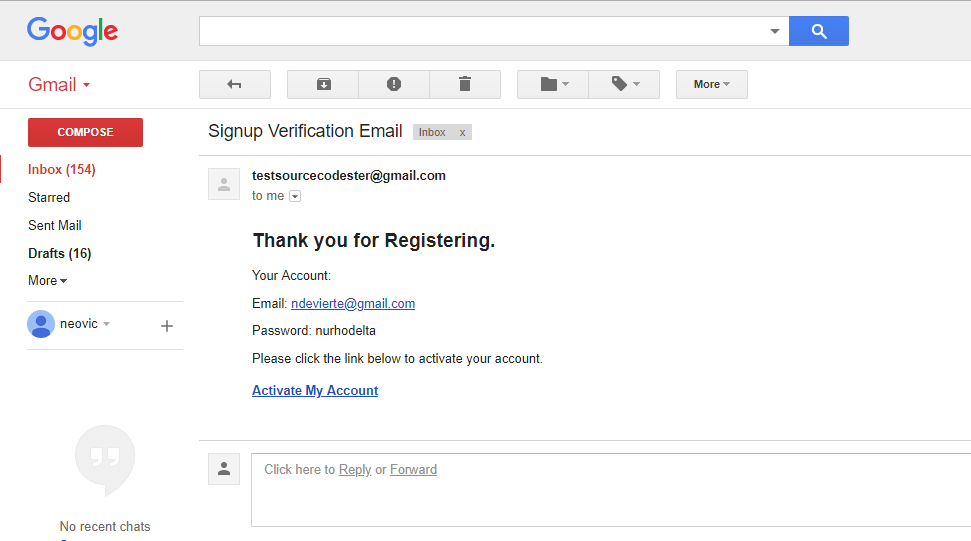 Creating a CodeIgniter Signup From with Email Verification SourceCodester