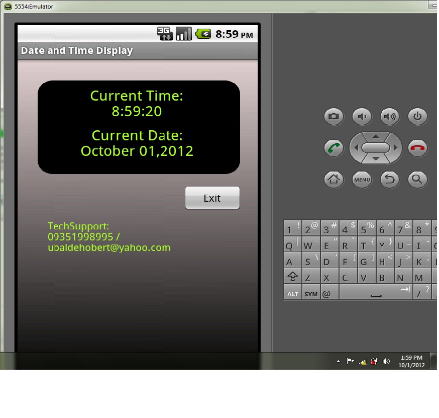 Display Current Date and Time Demo in Android Free source code, tutorials and articles