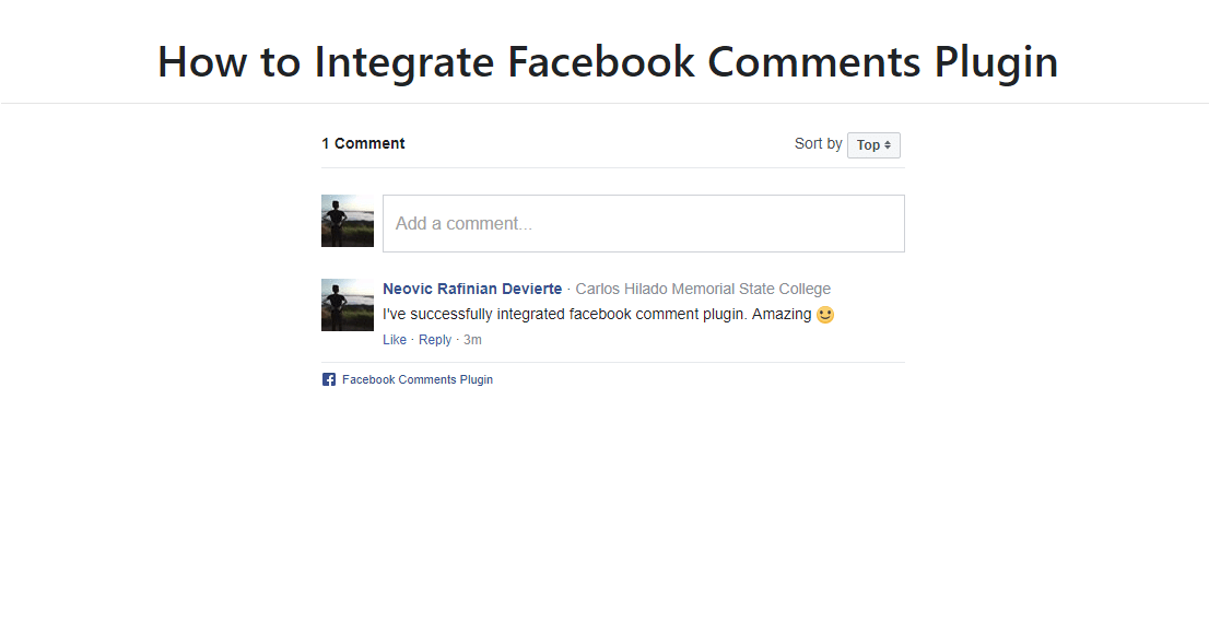 How to Integrate Facebook Comments Plugin SourceCodester