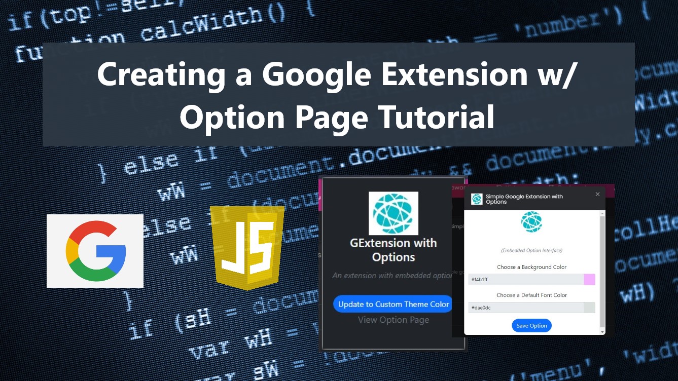 Creating a Google Extension with Option Page Tutorial SourceCodester