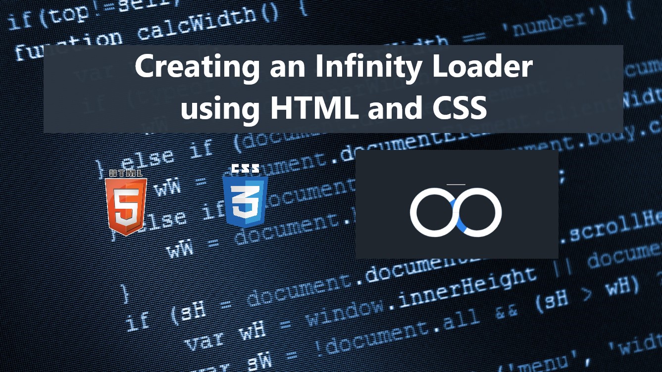 Creating an Infinity Loader using HTML and CSS Tutorial SourceCodester