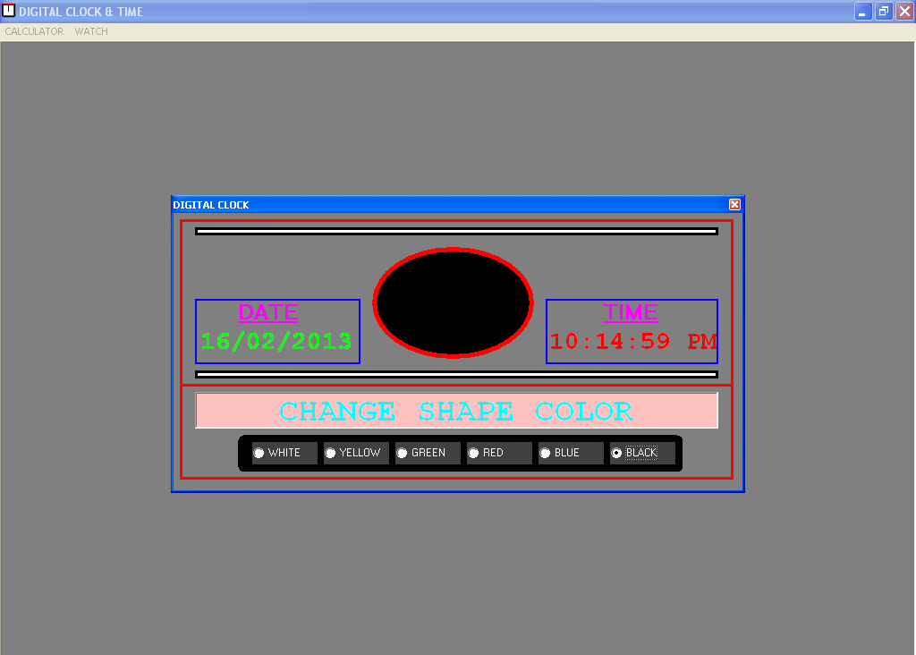 Digital Calculator & Clock SourceCodester