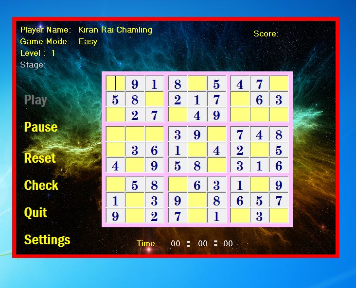 Sudoku Game Using Visual Basic SourceCodester