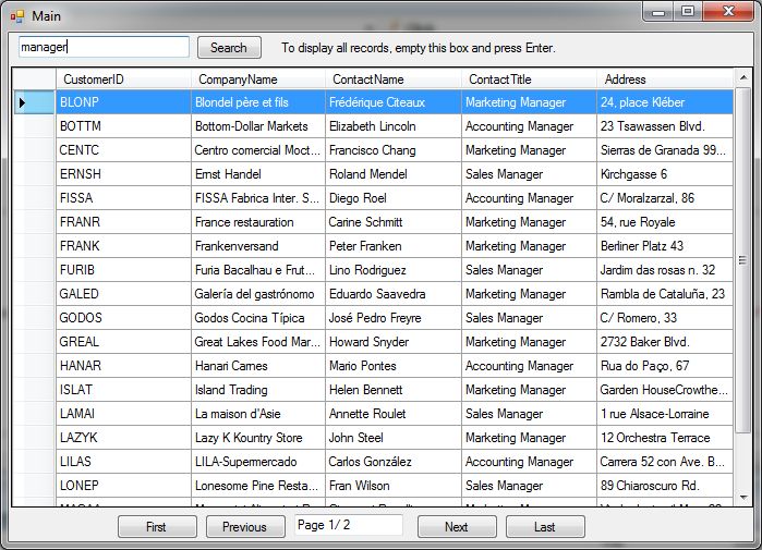 Paging DataGridView in Windows Forms Applications SourceCodester