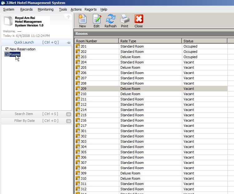 Free Hotel Management Checking in a walkin guest Free Source Code