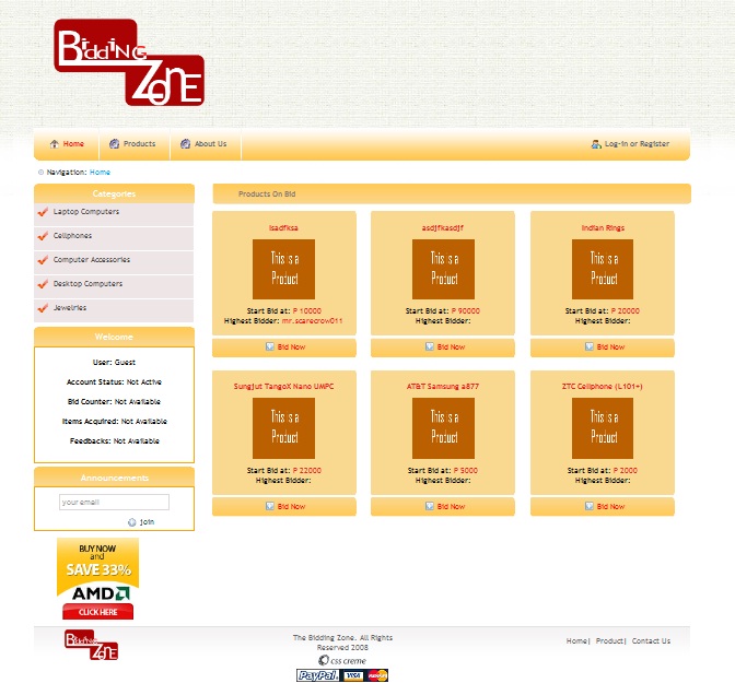 Simple Online Bidding System SourceCodester