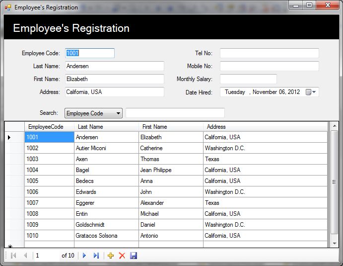 Employee’s Registration System Free Source Code & Tutorials
