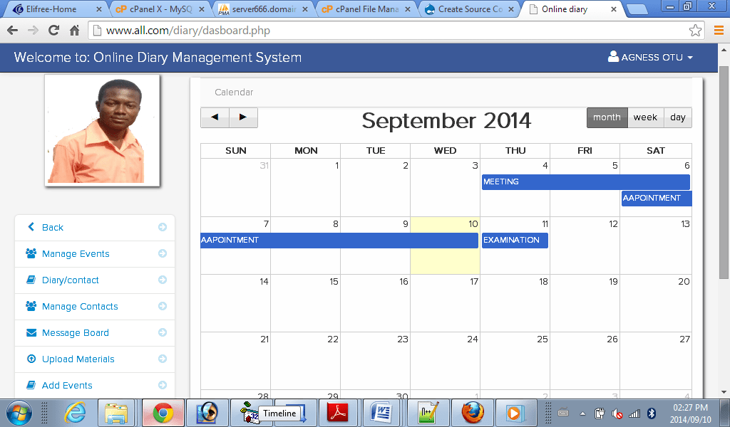 Online Diary Management System SourceCodester
