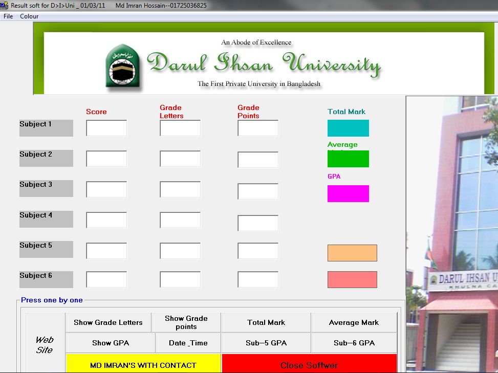 Result Grade Calculate Soft Free Source Code, Projects & Tutorials
