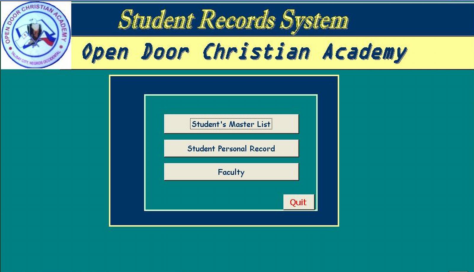 Students Records System Version 1.0 Free source code, tutorials and
