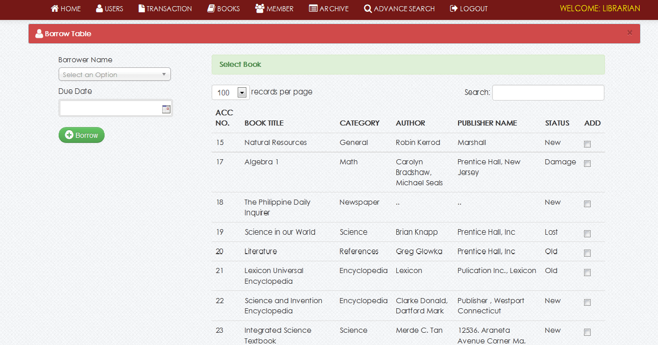 Library Management System in PHP/MySQLi with Source Code SourceCodester