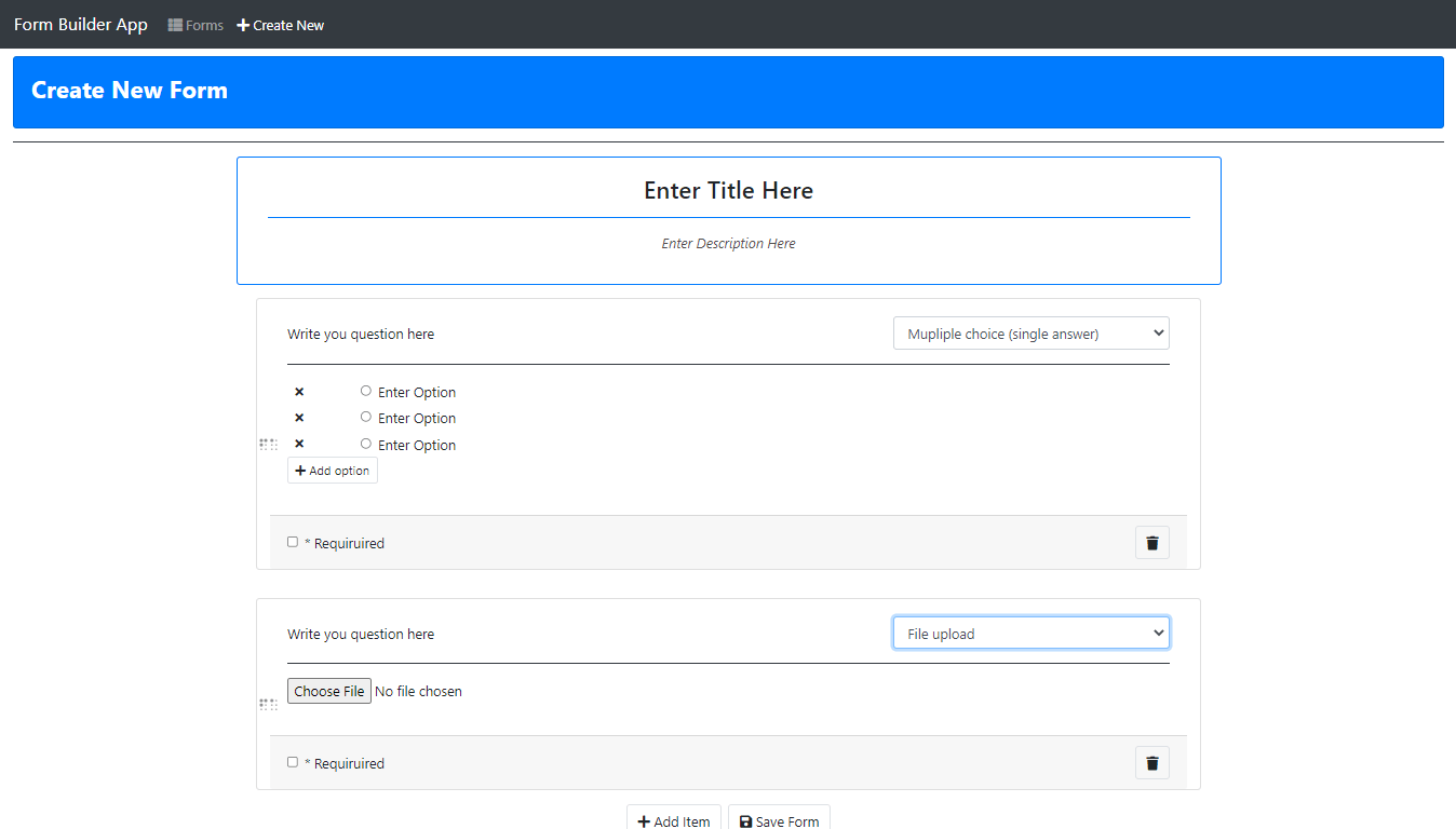 Simple Form Builder  App using PHP and jQuery with Source Code