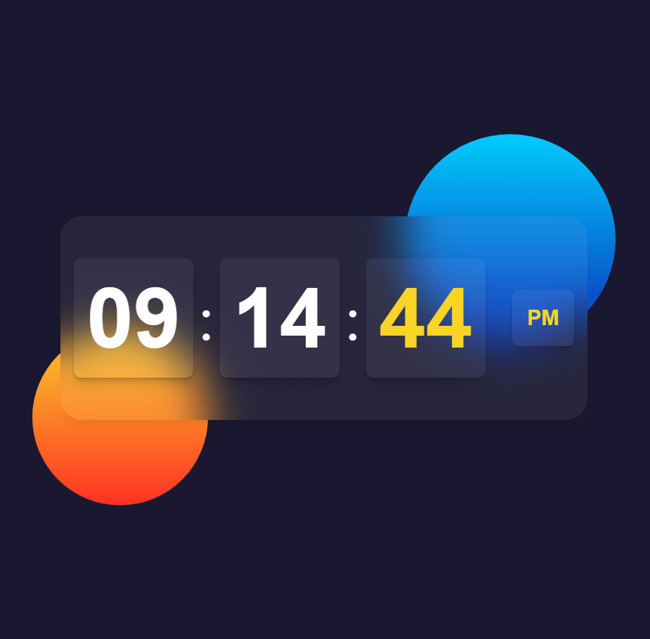 Digital Clock using HTML, CSS, and Javascript SourceCodester