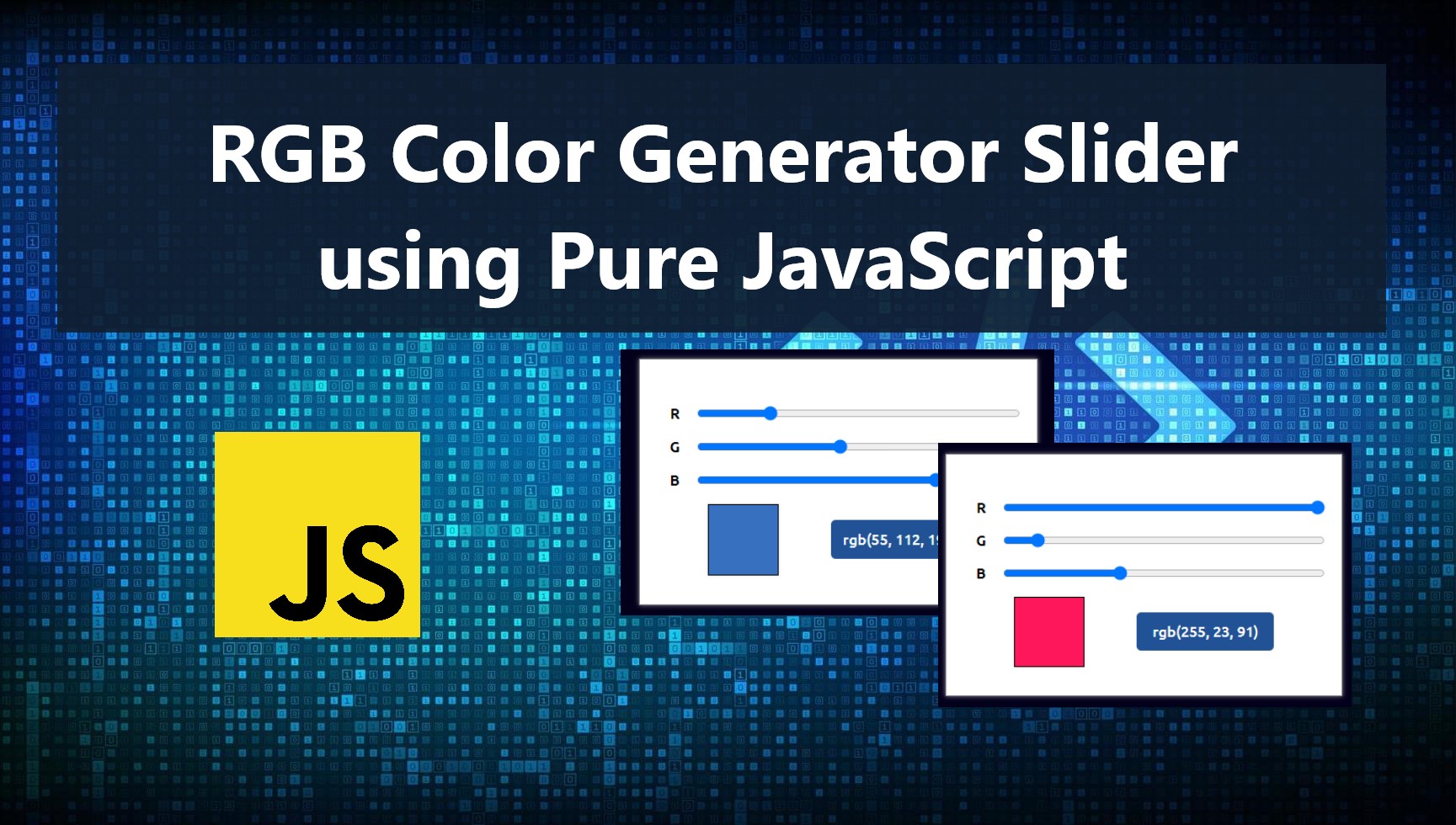RGB Color Generator Slider App using JavaScript Source Code Free