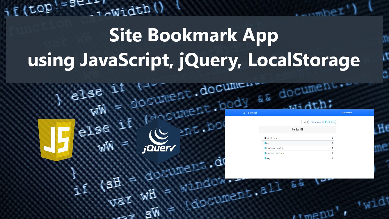 Site Bookmark App using JavaScript Free Source Code SourceCodester