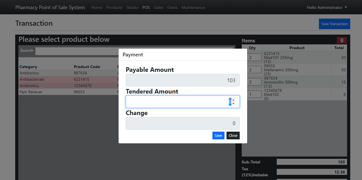 Pharmacy Point of Sale System using PHP and SQLite Free Source Code SourceCodester