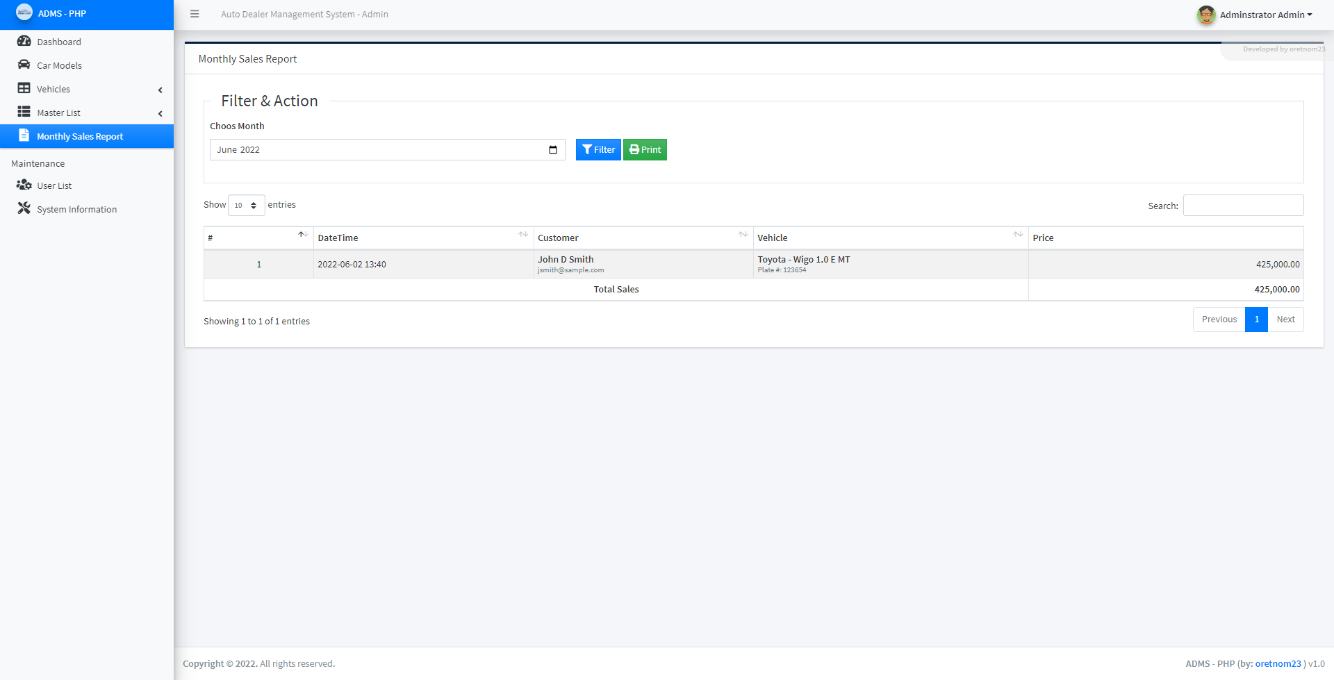 Auto Dealer Management System in PHP/OOP Free Source Code SourceCodester