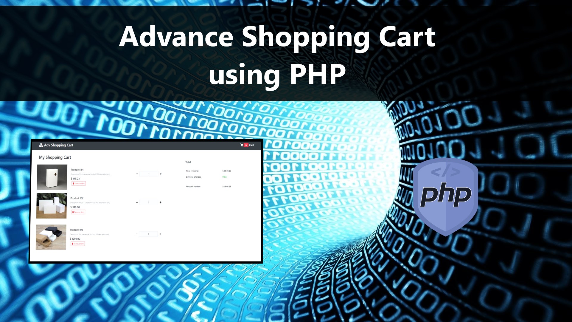 Advance Shopping Cart using PHP Free Source Code SourceCodester