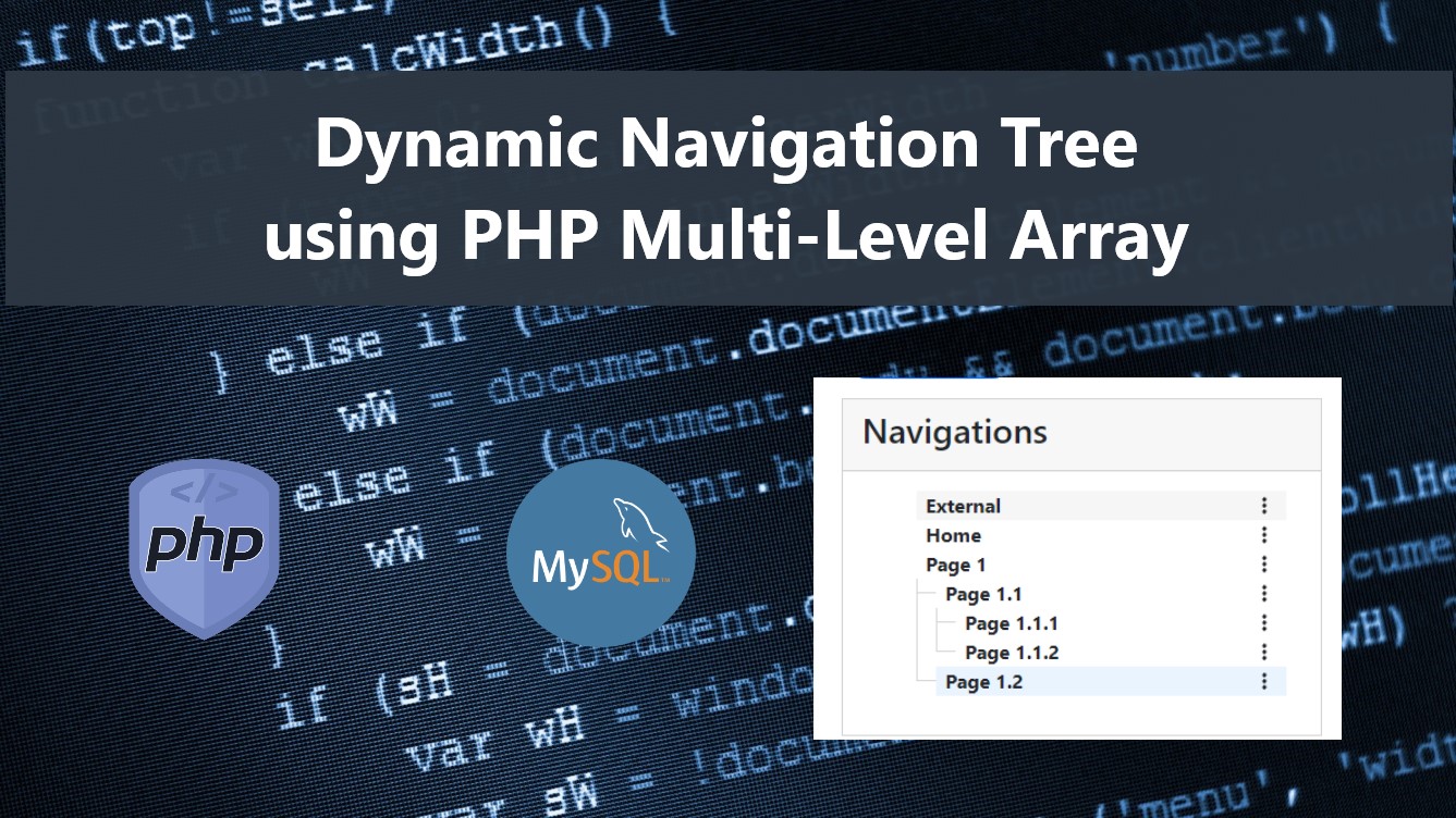 Dynamic Navigation Tree using PHP MultiLevel Array Source Code
