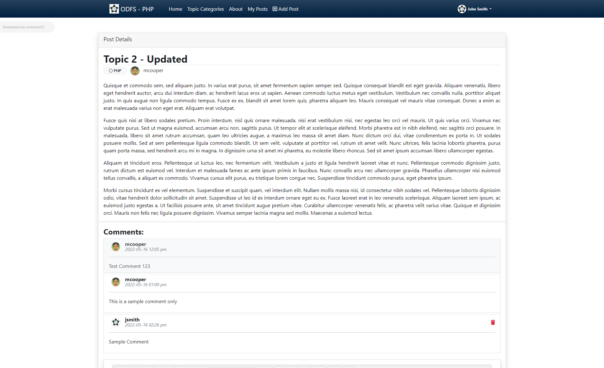 Online Discussion Forum Site in PHP/OOP Free Source Code SourceCodester