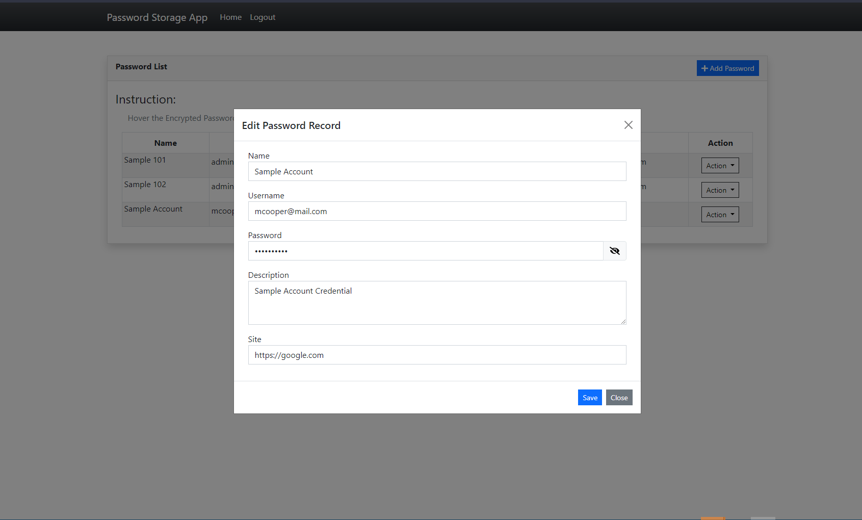 Password Storage Application in PHP/OOP and MySQL Free Source Code