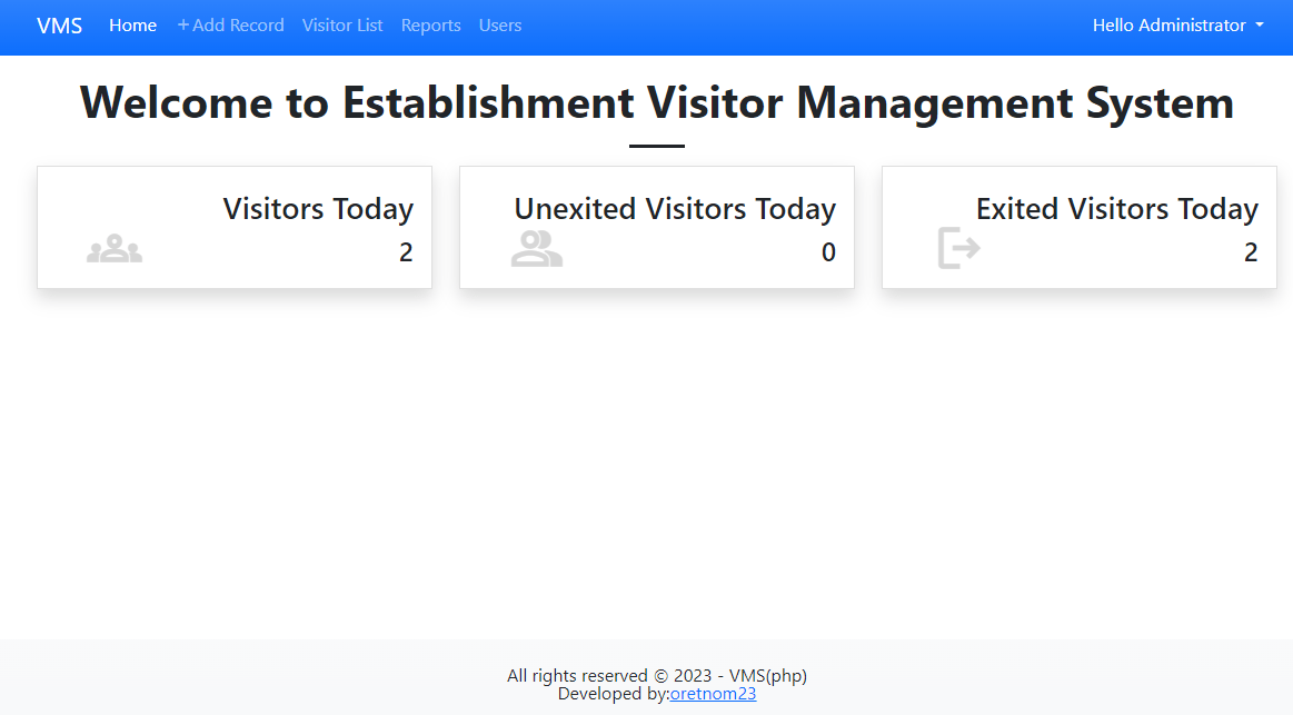 Visitor Management System in PHP and SQLite3 Source Code Free Download