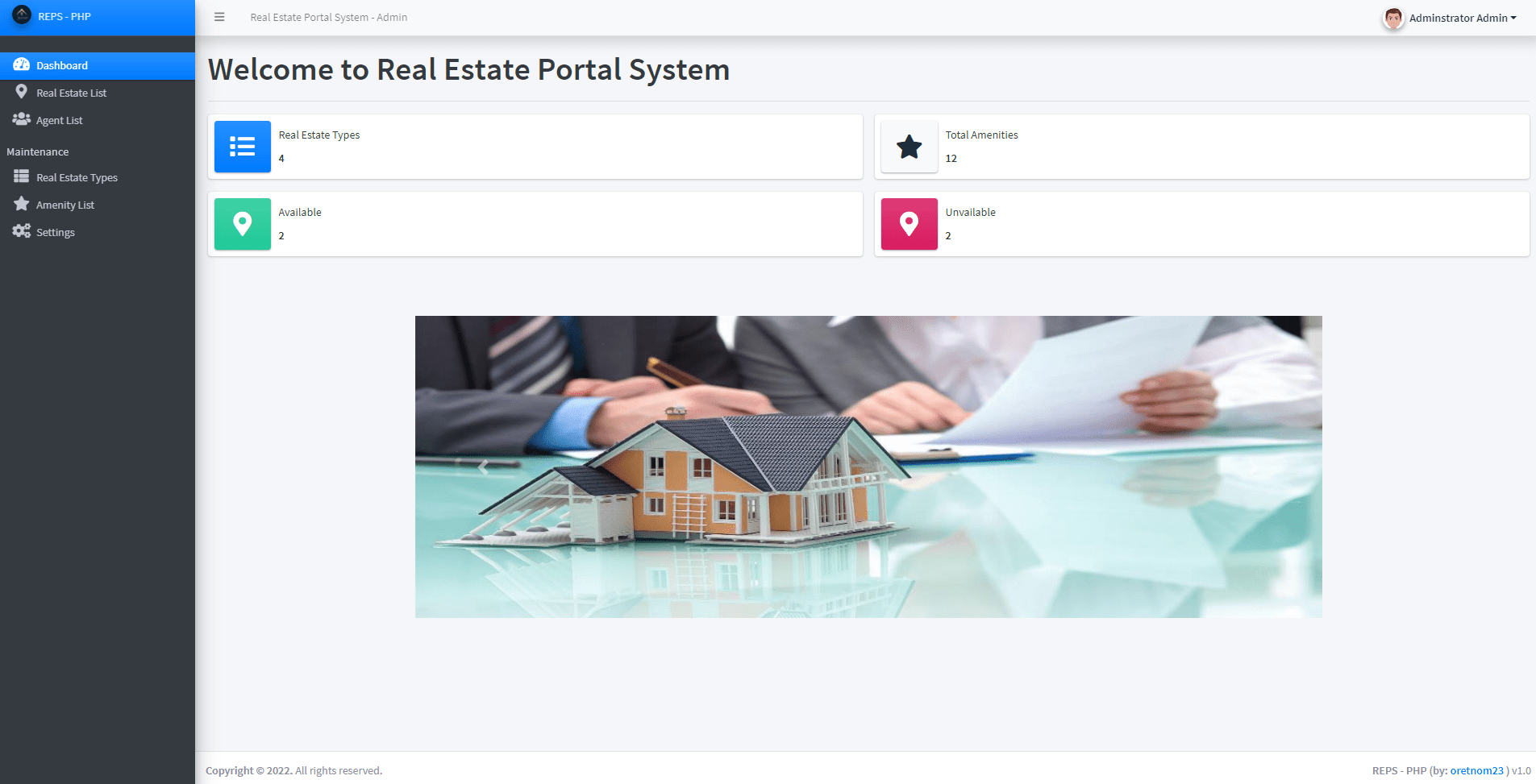 Simple Real Estate Portal System in PHP/OOP Free Source Code