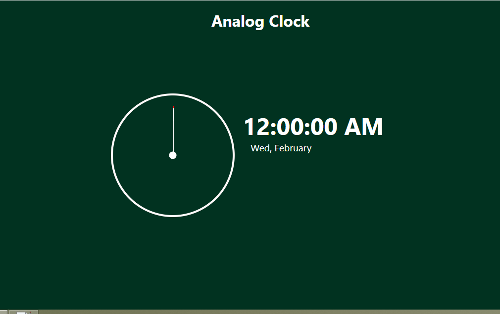 Analog Clock using HTML&CSS in VanillaJS with Source Code SourceCodester