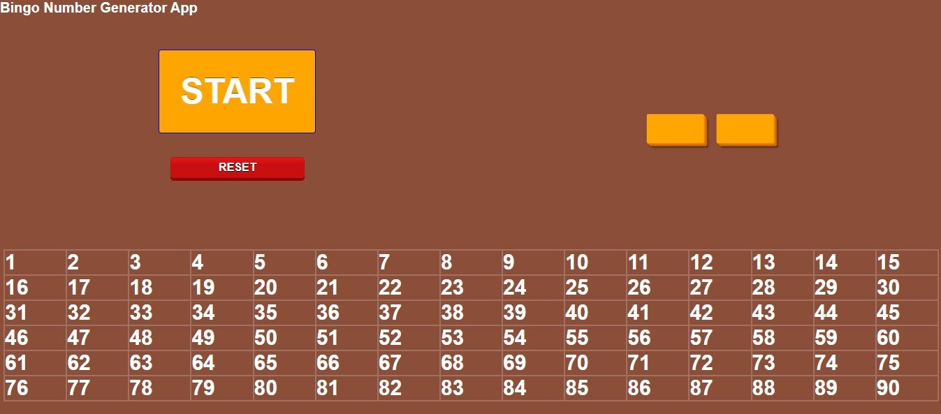 Bingo Number Generator App in jQuery with Source Code SourceCodester