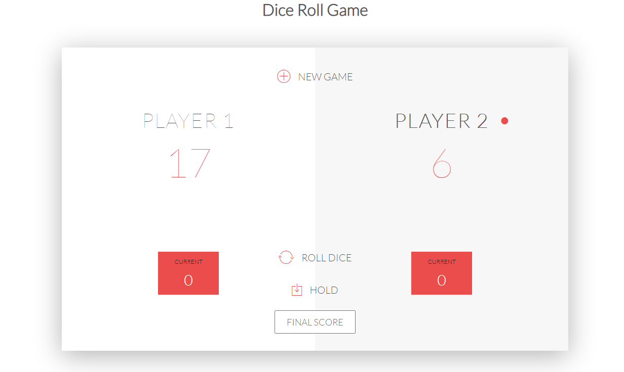 Dice Roll Game using JavaScript with Free Source Code SourceCodester