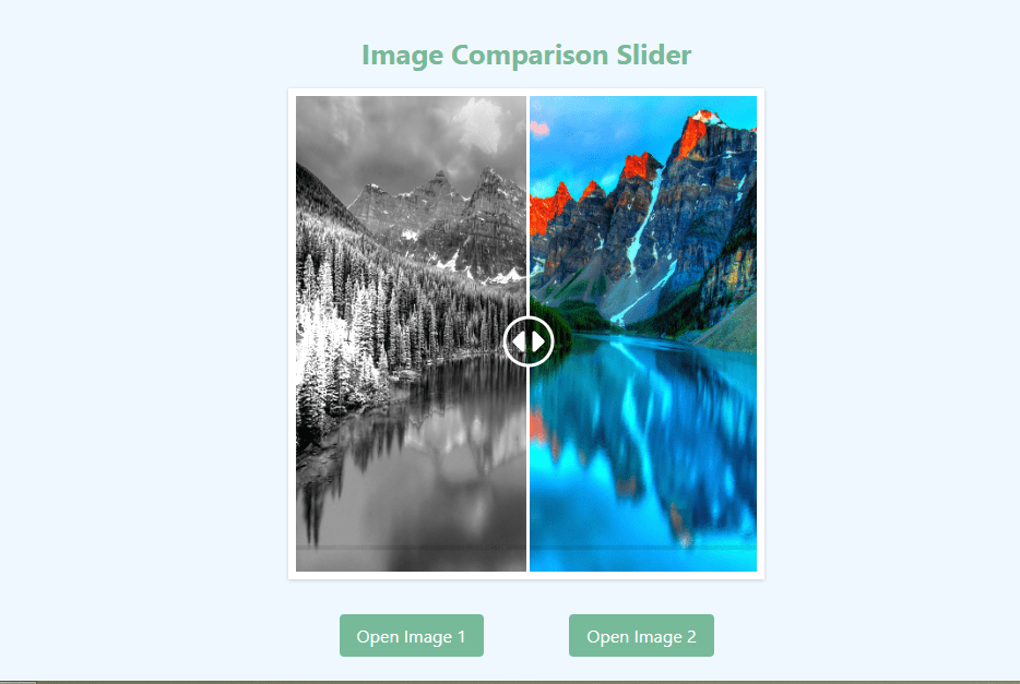 Image Comparison Slider in VanillaJS with Source Code SourceCodester