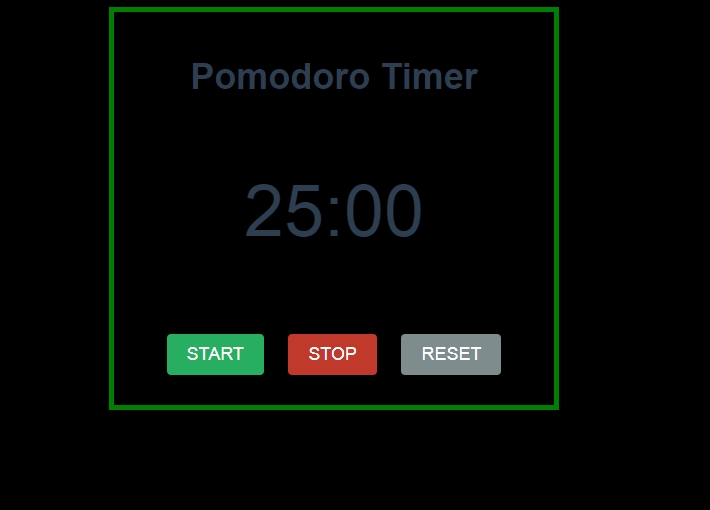 Pomodoro Timer App using HTML&CSS in VanillaJS with Source Code