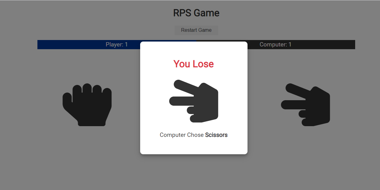 RPS Game(Rock, Paper, Scissor) using JavaScript with