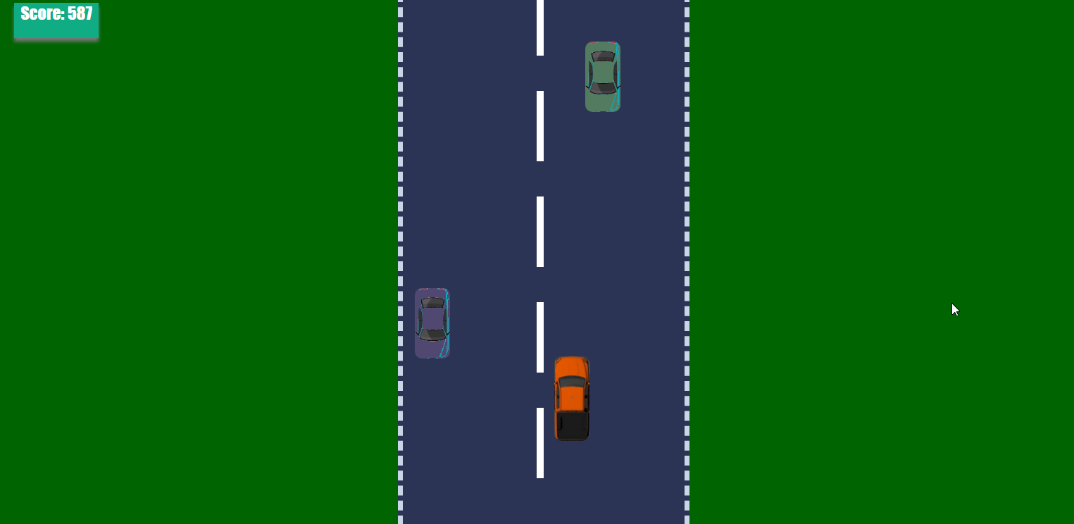 Simple Car Racing Game using JavaScript with Free Source Code