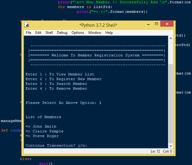 Simple Member Registration System using Python with Source Code Free
