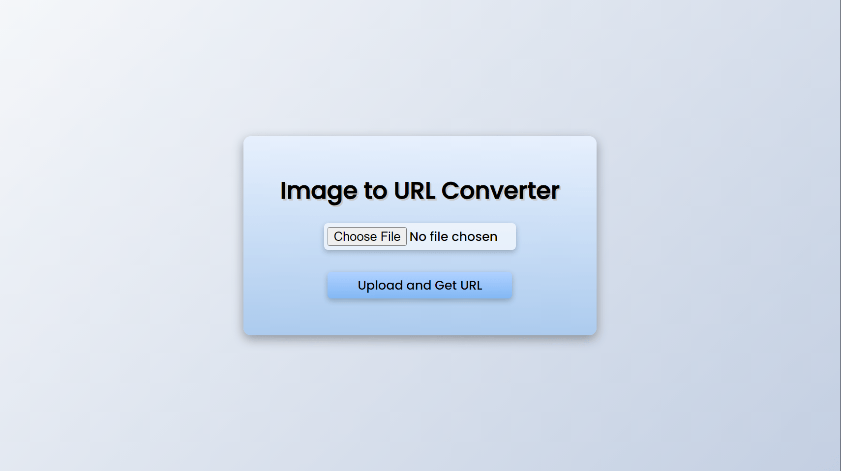 Image to URL Converter Using HTML, CSS and JavaScript with Source Code