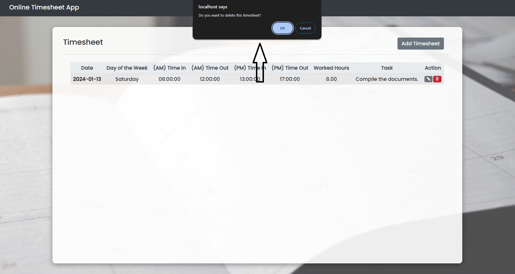 Online Timesheet App Using PHP and MySQL with Source Code SourceCodester