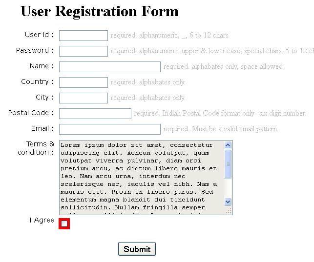 HTML5 Form Validation Without JavaScript SourceCodester