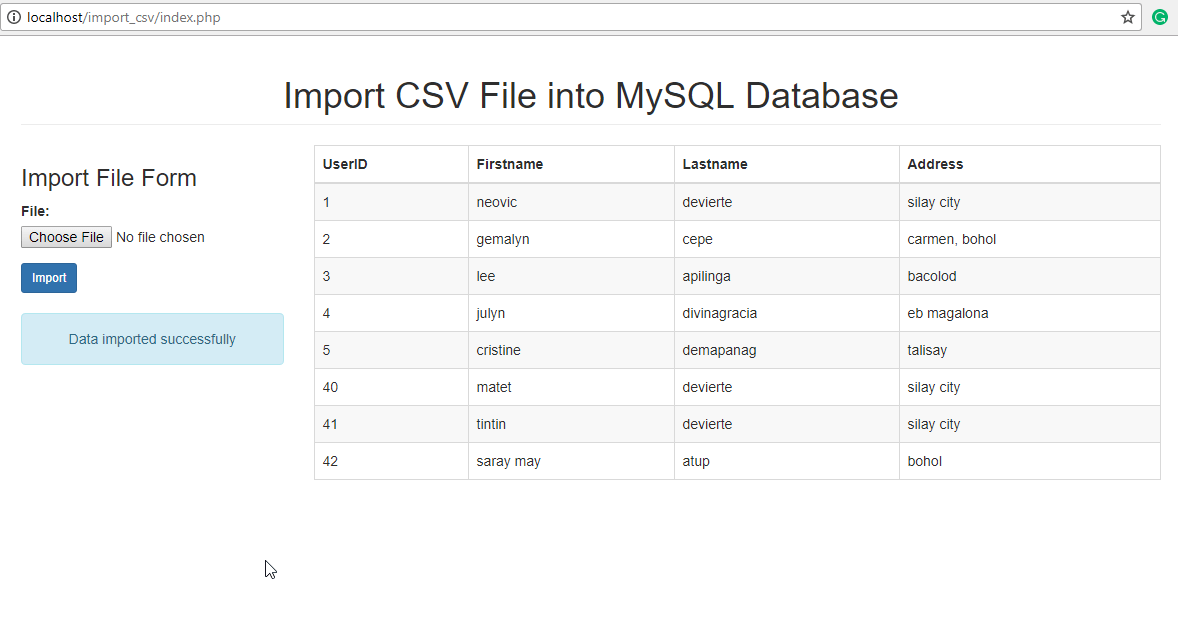 How to Import CSV File into MySQL Database using PHP/MySQLi
