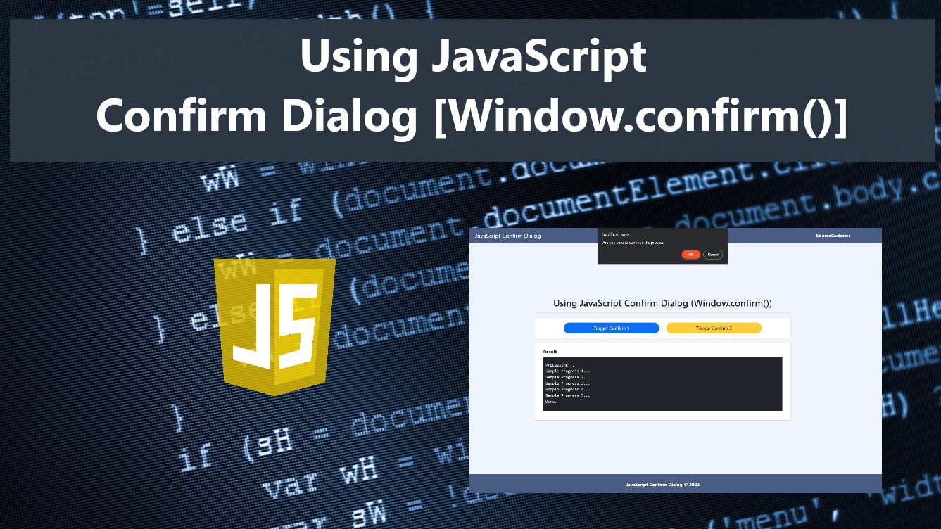 Using JavaScript Confirm Dialog [Window.confirm()] Tutorial