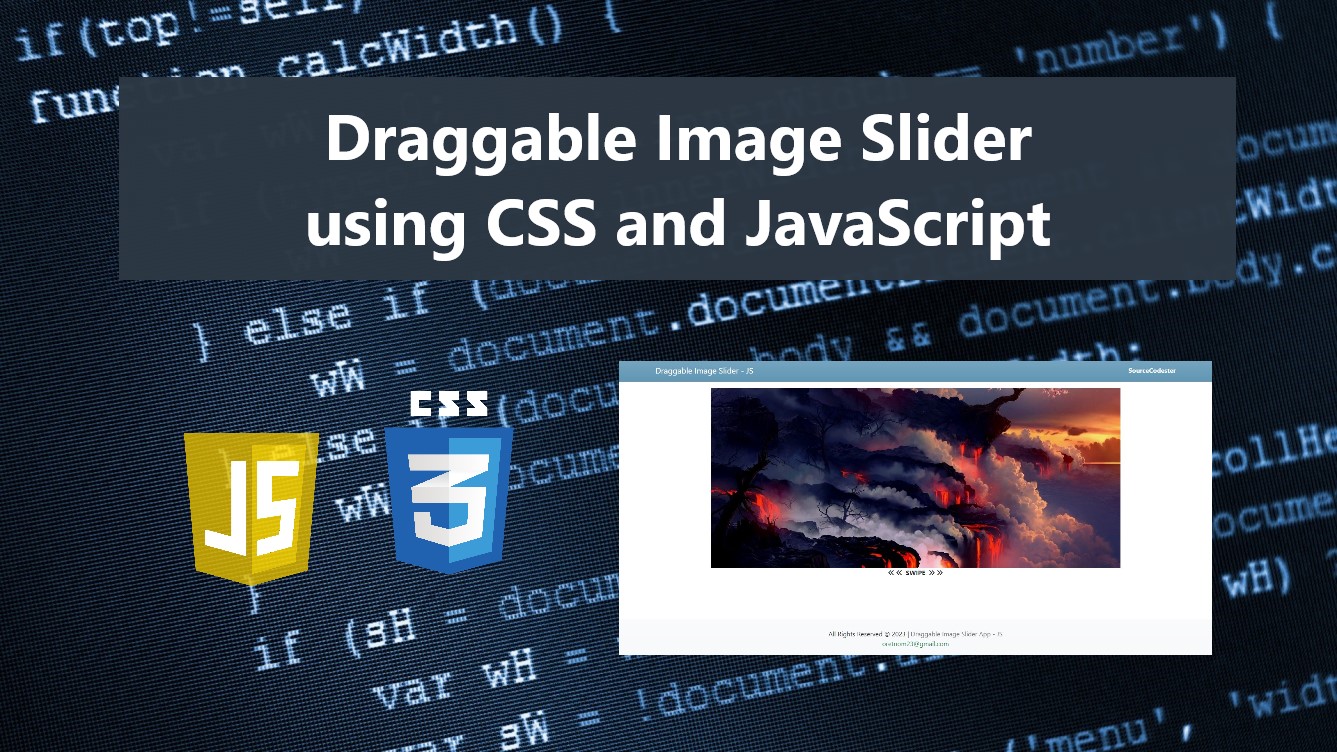 Draggable Image Slider using Pure JavaScript and CSS Tutorial