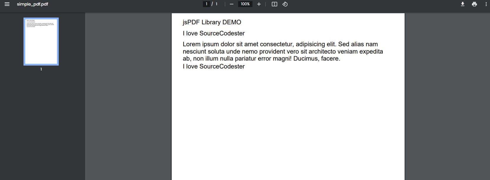 Generating PDF File using JavaScript and JSPDF Library Tutorial