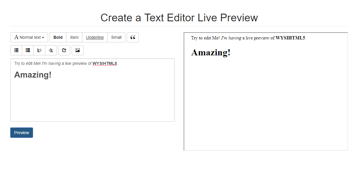 How to Create a Text Editor Live Preview SourceCodester