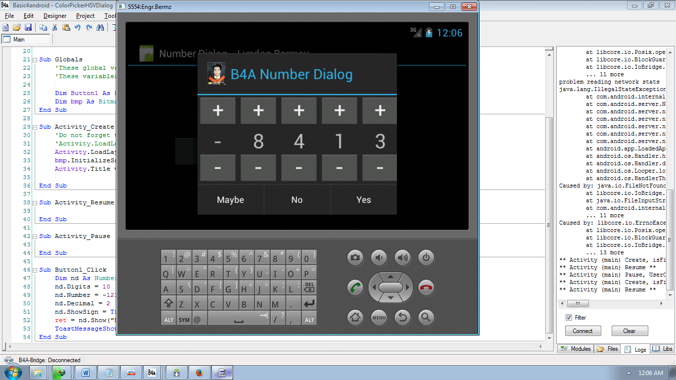 Android Number Dialog Tutorial using Basic4Android SourceCodester