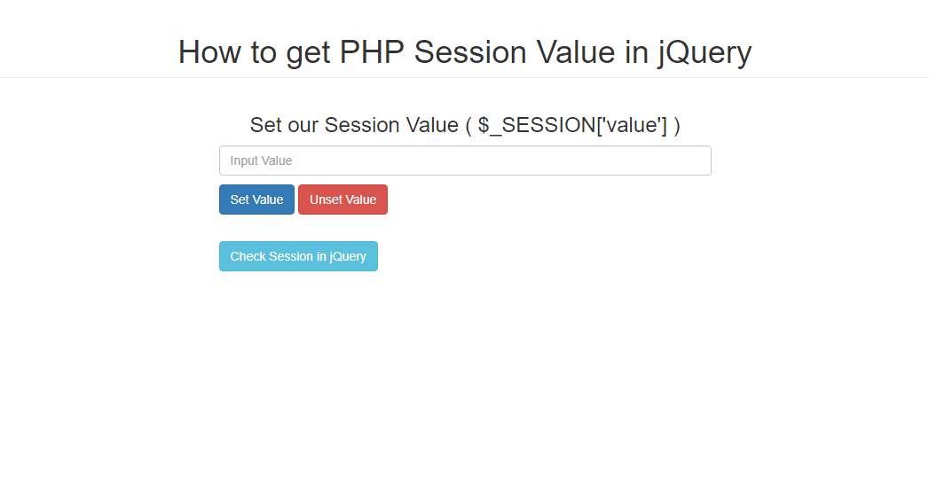 How to get PHP Session Value in jQuery SourceCodester